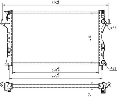 Hart 603 603 - Радиатор, охлаждане на двигателя vvparts.bg