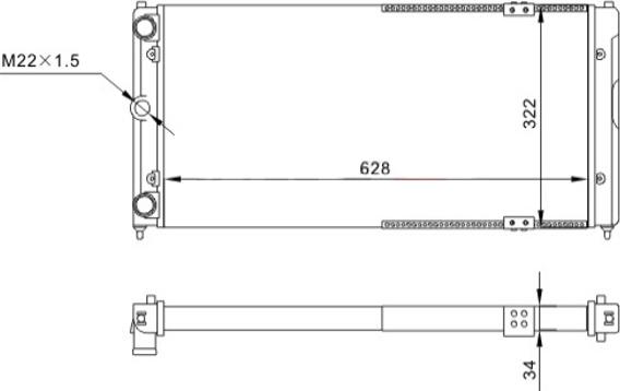 Hart 603 199 - Радиатор, охлаждане на двигателя vvparts.bg