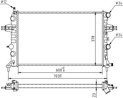 Hart 603 193 - Радиатор, охлаждане на двигателя vvparts.bg