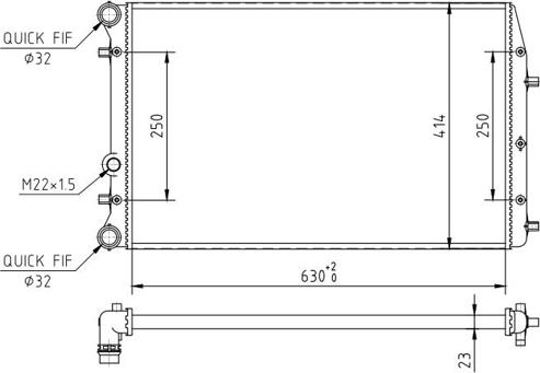 Hart 603 175 - Радиатор, охлаждане на двигателя vvparts.bg