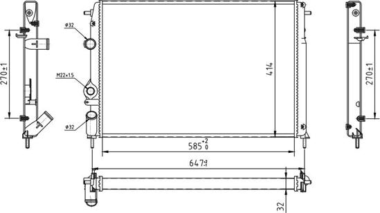 Hart 603 840 - Радиатор, охлаждане на двигателя vvparts.bg