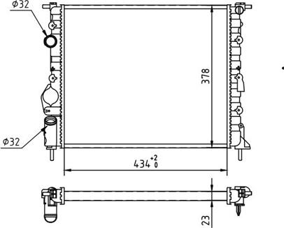 Hart 603 285 - Радиатор, охлаждане на двигателя vvparts.bg