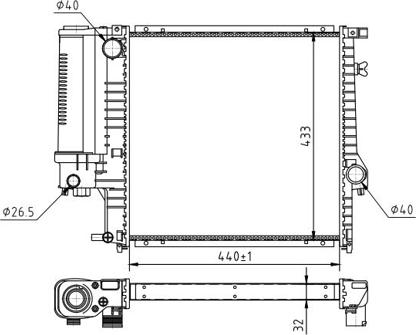 Hart 602 085 - Радиатор, охлаждане на двигателя vvparts.bg