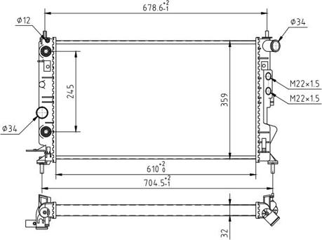 Hart 602 079 - Радиатор, охлаждане на двигателя vvparts.bg