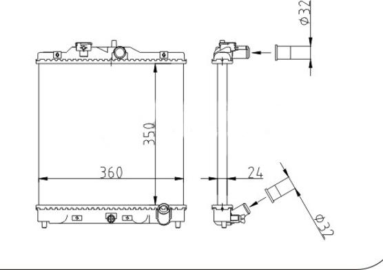 Hart 602 172 - Радиатор, охлаждане на двигателя vvparts.bg