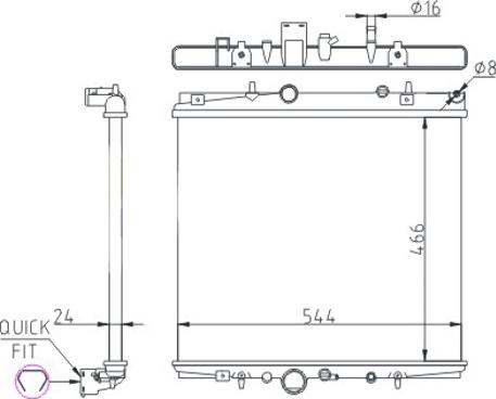 Hart 607 344 - Радиатор, охлаждане на двигателя vvparts.bg