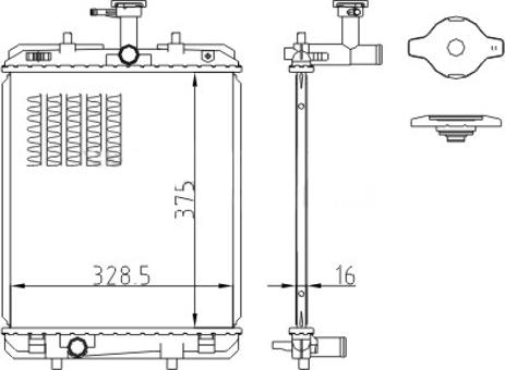 Hart 607 340 - Радиатор, охлаждане на двигателя vvparts.bg