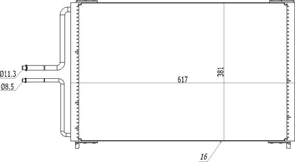 Hart 614 543 - Кондензатор, климатизация vvparts.bg