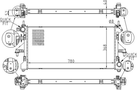 Hart 616 608 - Радиатор, охлаждане на двигателя vvparts.bg