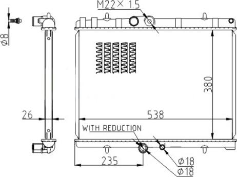 Hart 610 250 - Радиатор, охлаждане на двигателя vvparts.bg