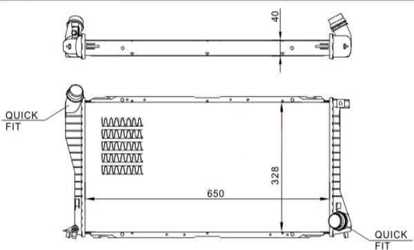 Hart 610 252 - Радиатор, охлаждане на двигателя vvparts.bg