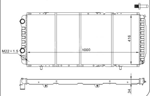 Hart 611 188 - Радиатор, охлаждане на двигателя vvparts.bg