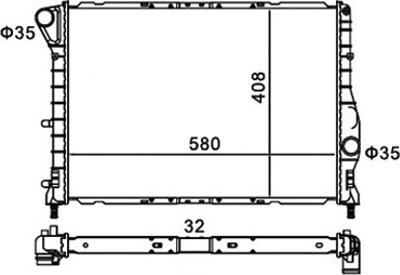 Hart 611 804 - Радиатор, охлаждане на двигателя vvparts.bg