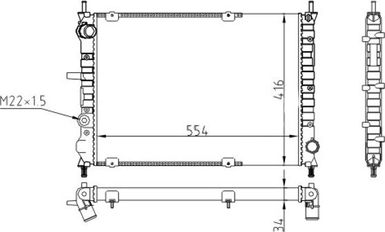 Hart 611 772 - Радиатор, охлаждане на двигателя vvparts.bg