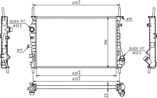 Hart 612 329 - Радиатор, охлаждане на двигателя vvparts.bg