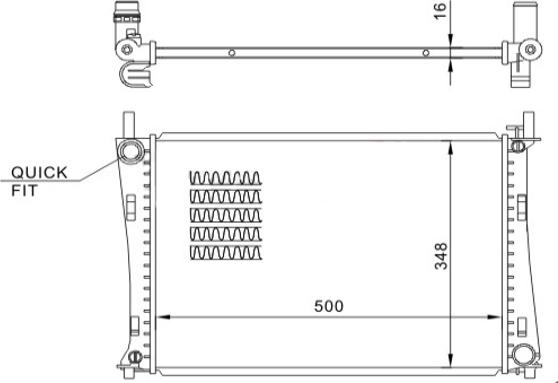 Hart 612 328 - Радиатор, охлаждане на двигателя vvparts.bg