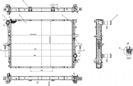 Hart 617 310 - Радиатор, охлаждане на двигателя vvparts.bg