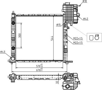 Hart 637 191 - Радиатор, охлаждане на двигателя vvparts.bg