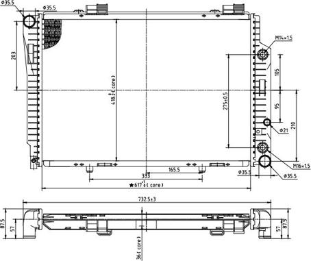 Hart 637 161 - Радиатор, охлаждане на двигателя vvparts.bg