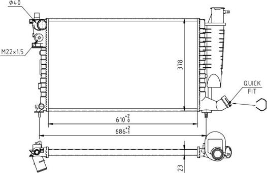 Hart 637 132 - Радиатор, охлаждане на двигателя vvparts.bg