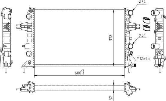 Hart 637 216 - Радиатор, охлаждане на двигателя vvparts.bg