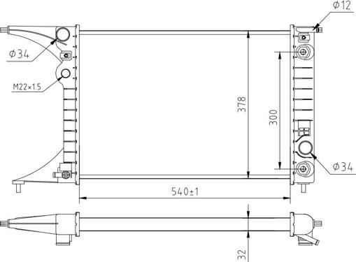 Hart 637 217 - Радиатор, охлаждане на двигателя vvparts.bg