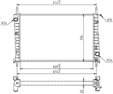 Hart 637 225 - Радиатор, охлаждане на двигателя vvparts.bg