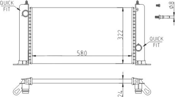 Hart 620 604 - Радиатор, охлаждане на двигателя vvparts.bg