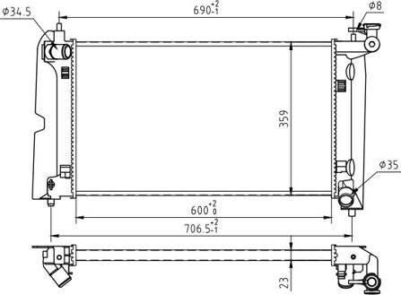 Hart 620 235 - Радиатор, охлаждане на двигателя vvparts.bg