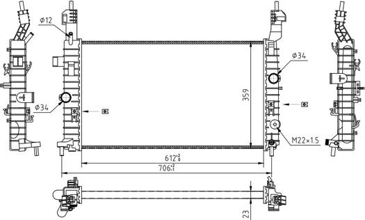 Hart 620 271 - Радиатор, охлаждане на двигателя vvparts.bg