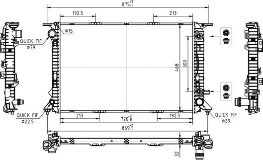 Hart 628 627 - Радиатор, охлаждане на двигателя vvparts.bg