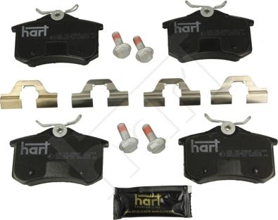 Hart 249 145 - Комплект спирачно феродо, дискови спирачки vvparts.bg