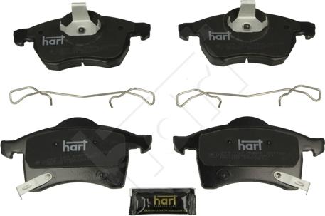 Hart 249 163 - Комплект спирачно феродо, дискови спирачки vvparts.bg