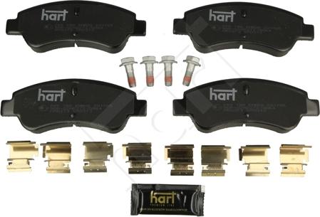 Hart 249 188 - Комплект спирачно феродо, дискови спирачки vvparts.bg