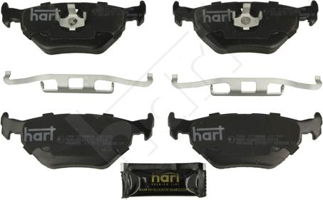 Hart 249 171 - Комплект спирачно феродо, дискови спирачки vvparts.bg