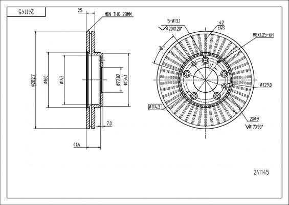 Hart 241 145 - Спирачен диск vvparts.bg