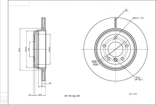 Hart 241 100 - Спирачен диск vvparts.bg