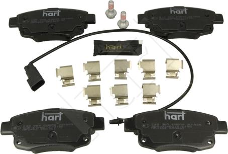 Hart 248 965 - Комплект спирачно феродо, дискови спирачки vvparts.bg