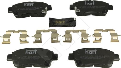 Hart 248 873 - Комплект спирачно феродо, дискови спирачки vvparts.bg