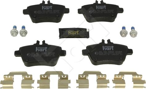 Hart 256 505 - Комплект спирачно феродо, дискови спирачки vvparts.bg