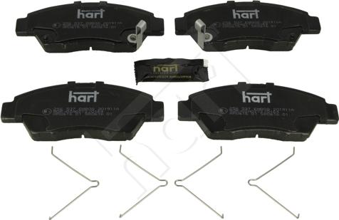 Hart 256 537 - Комплект спирачно феродо, дискови спирачки vvparts.bg