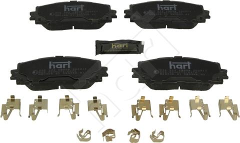 Hart 256 524 - Комплект спирачно феродо, дискови спирачки vvparts.bg