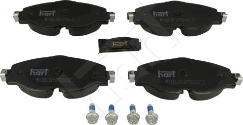 Hart 258 572 - Комплект спирачно феродо, дискови спирачки vvparts.bg