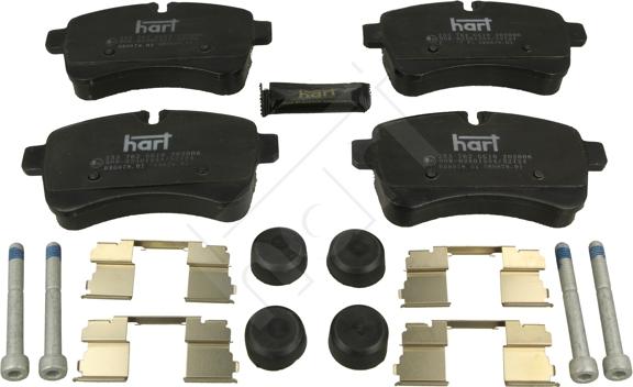 Hart 253 762 - Комплект спирачно феродо, дискови спирачки vvparts.bg