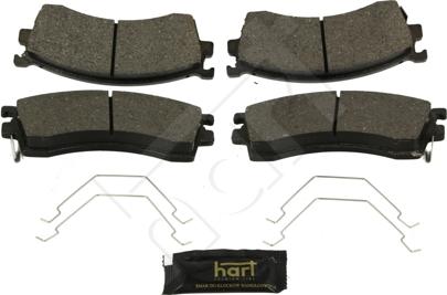 Hart 252 330 - Комплект спирачно феродо, дискови спирачки vvparts.bg