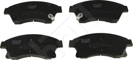 Hart 260 547 - Комплект спирачно феродо, дискови спирачки vvparts.bg