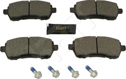 Hart 260 743 - Комплект спирачно феродо, дискови спирачки vvparts.bg