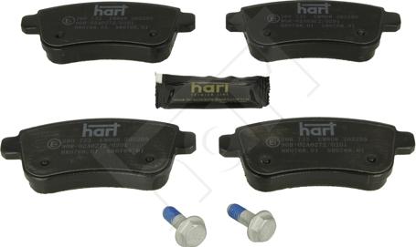 Hart 260 733 - Комплект спирачно феродо, дискови спирачки vvparts.bg