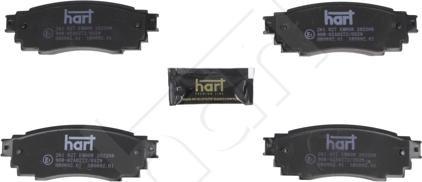 Hart 261 827 - Комплект спирачно феродо, дискови спирачки vvparts.bg