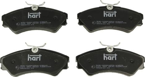 Hart 219 152 - Комплект спирачно феродо, дискови спирачки vvparts.bg